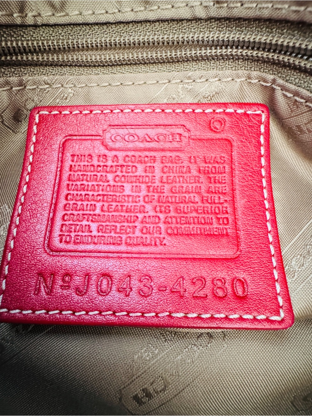♥️ Vintage Coach Soho Flap Shoulder Bag 4280 Red Glove Tanned Leather Y2K 2004 - Picture 3 of 12